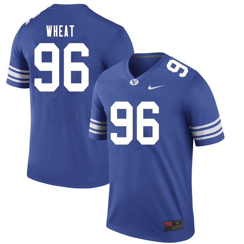 Men #96 Carter Wheat BYU Cougars College Football Jerseys Sale-Royal